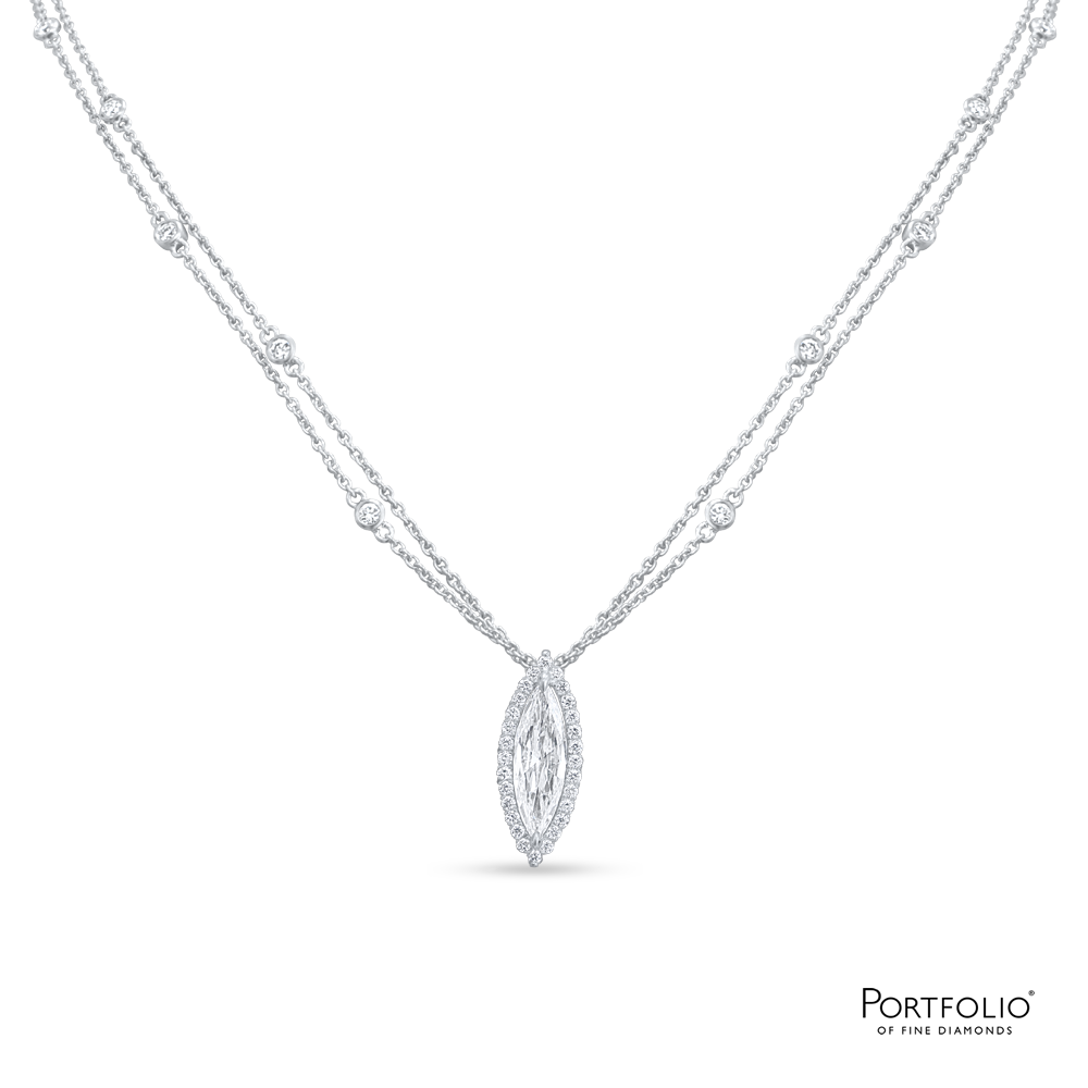 0.69ct E VS1 Diamond Platinum Pendant