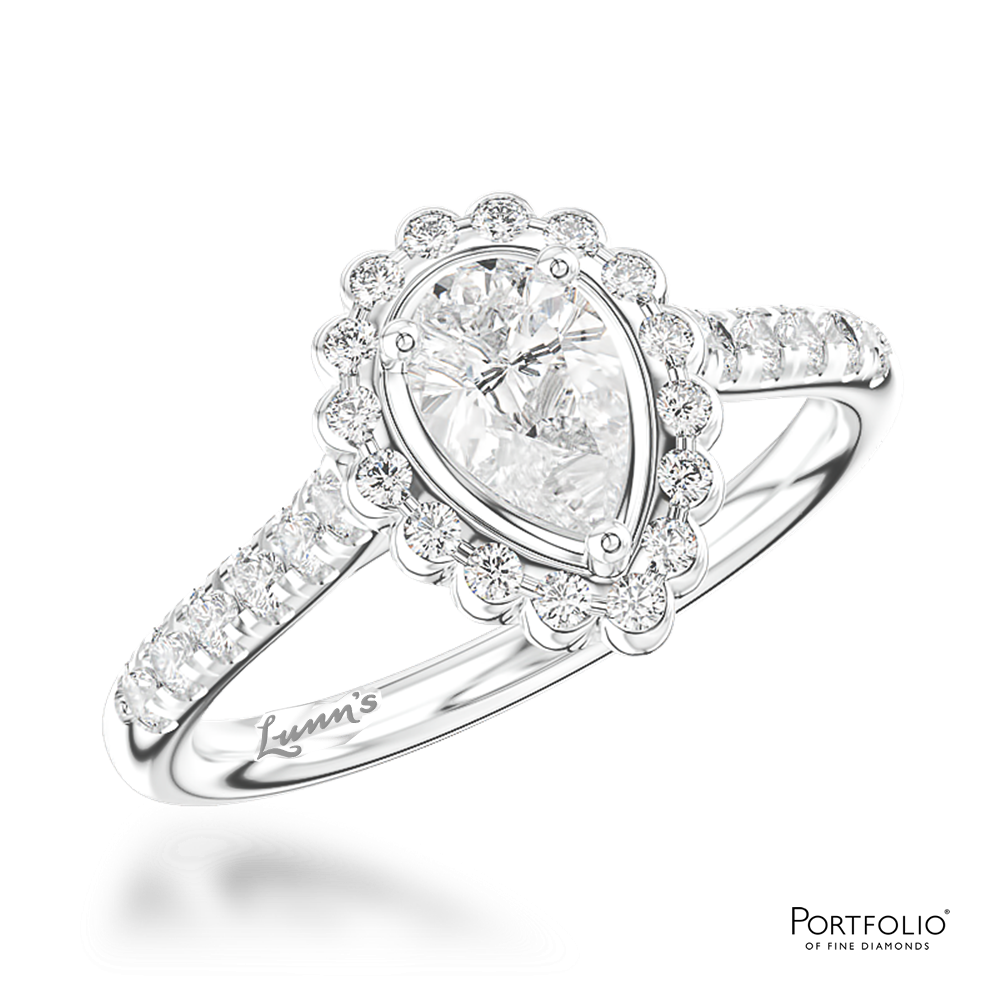 Cluster 0.39ct G SI1 Diamond Platinum Ring