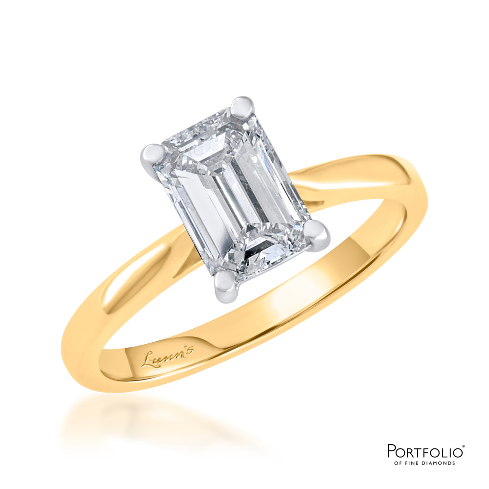 Solitaire1.32ct G SI2 Diamond Yellow Gold Ring