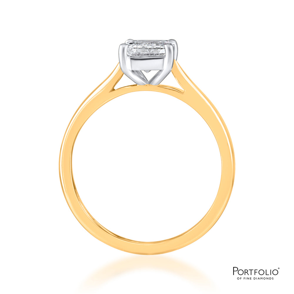 Solitaire1.32ct G SI2 Diamond Yellow Gold Ring