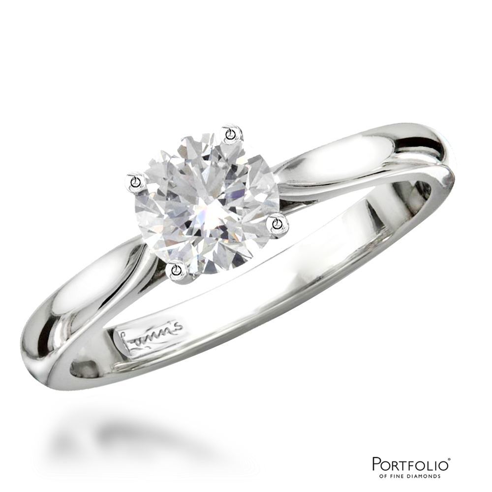 Solitaire 0.81ct G SI2 Diamond Plantinum Ring