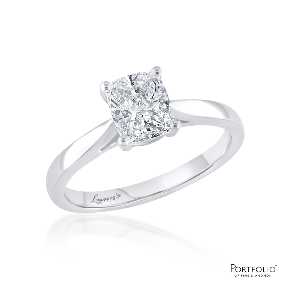 Solitaire1.00ct H SI1 Diamond Platinum Ring