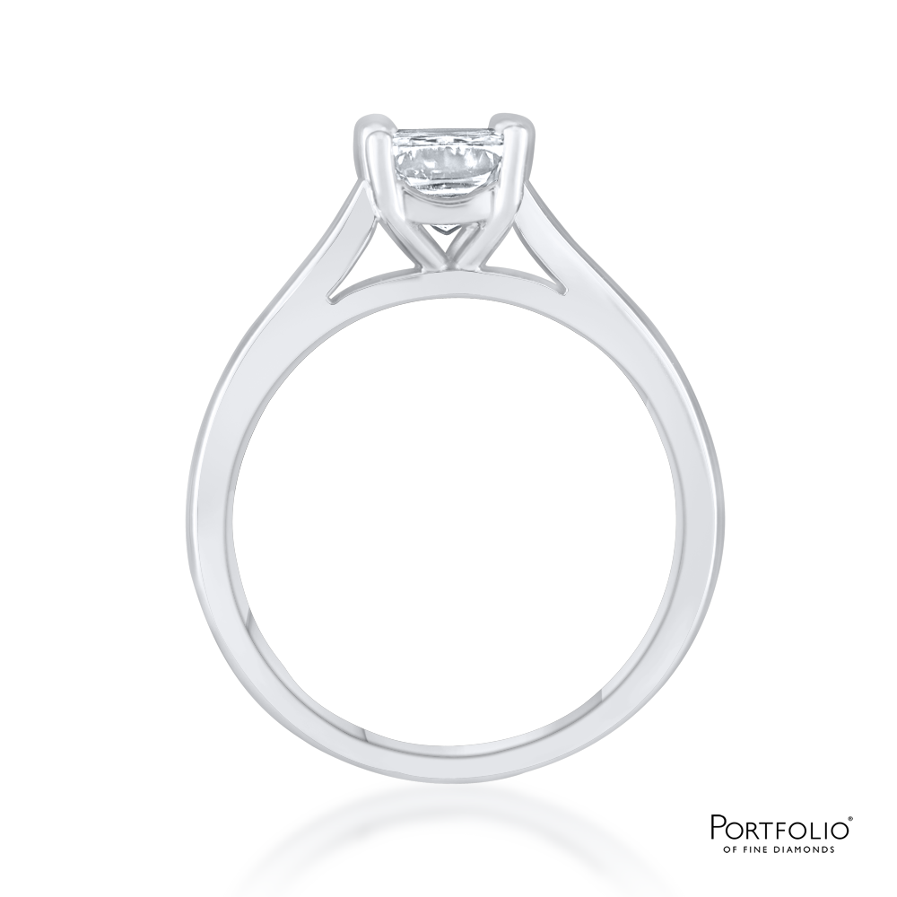 Solitaire1.00ct H SI1 Diamond Platinum Ring