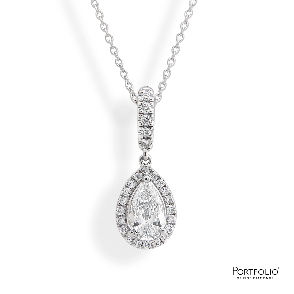 0.49ct F VS1 Diamond Platinum Pendant