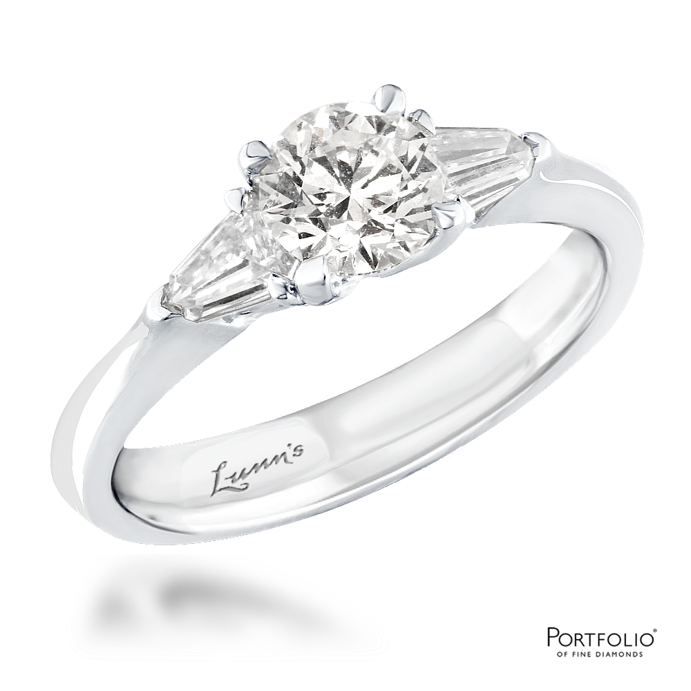 Three Stone 0.50ct H SI2 Diamond Platinum Ring