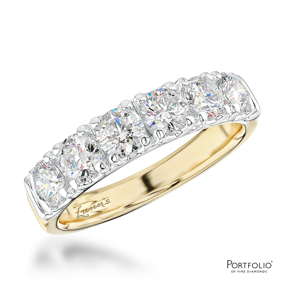 1.14ct Diamond Yellow Gold/Platinum Wedding Ring