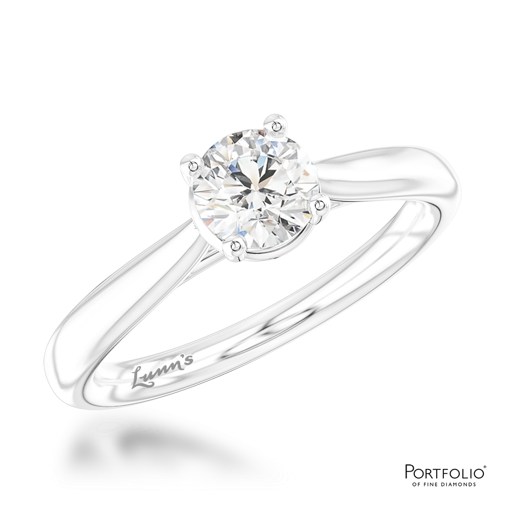 Solitaire 0.50ct F SI2 Diamond Platinum Ring