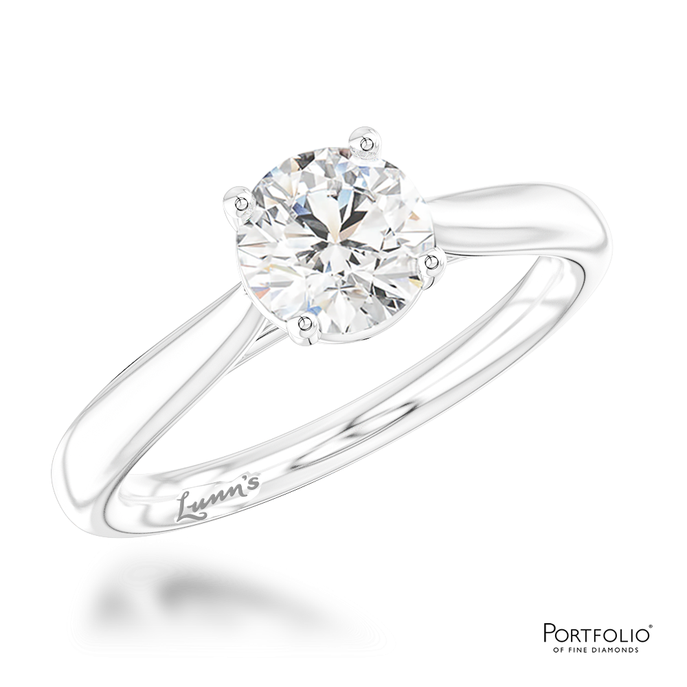 Solitaire 0.70ct F SI2 Diamond Platinum Ring