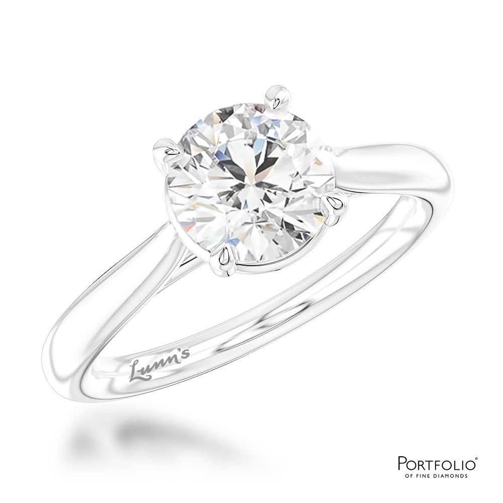 Solitaire 1.70ct H SI2 Diamond Platinum Ring
