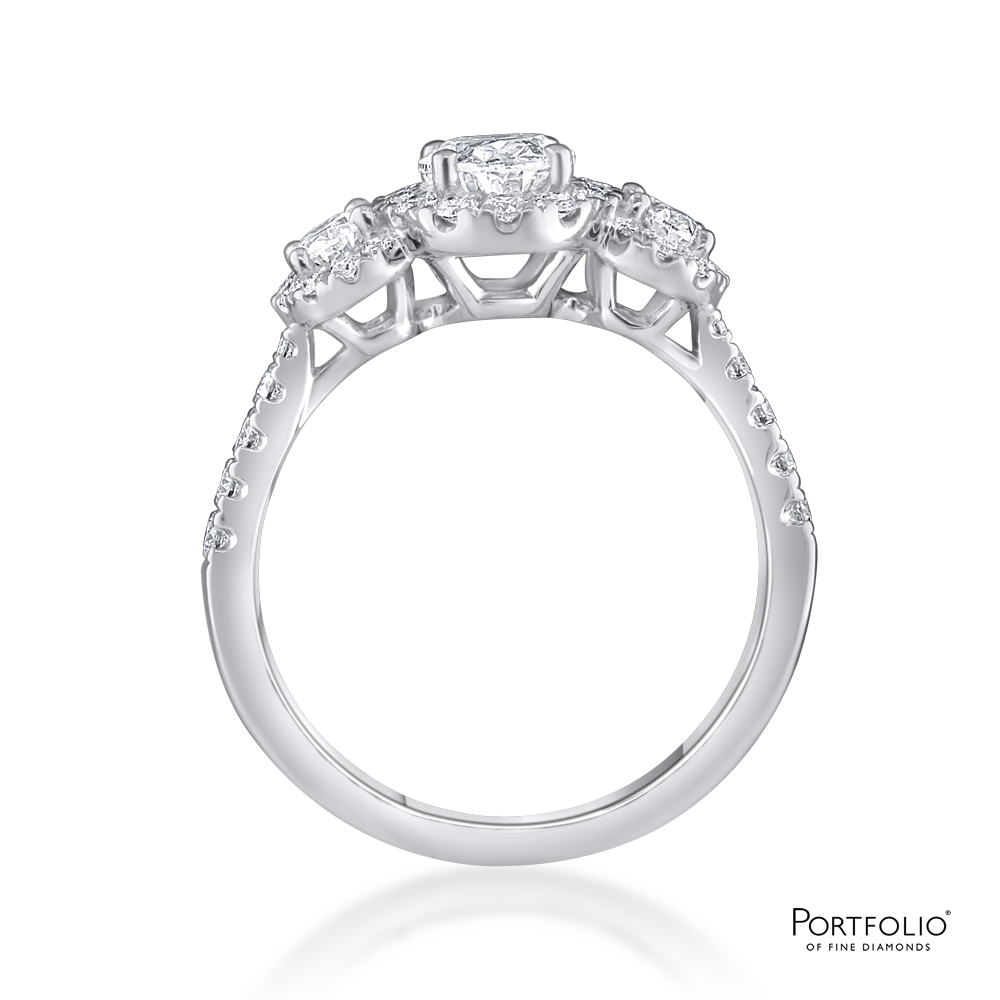 Cluster 0.70ct G VVS2 Diamond Platinum Ring