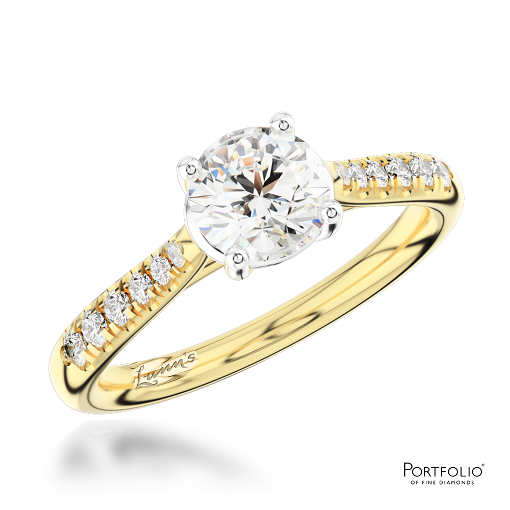 Solitaire 0.70ct G VS2 Diamond Yellow Gold/Platinum Ring