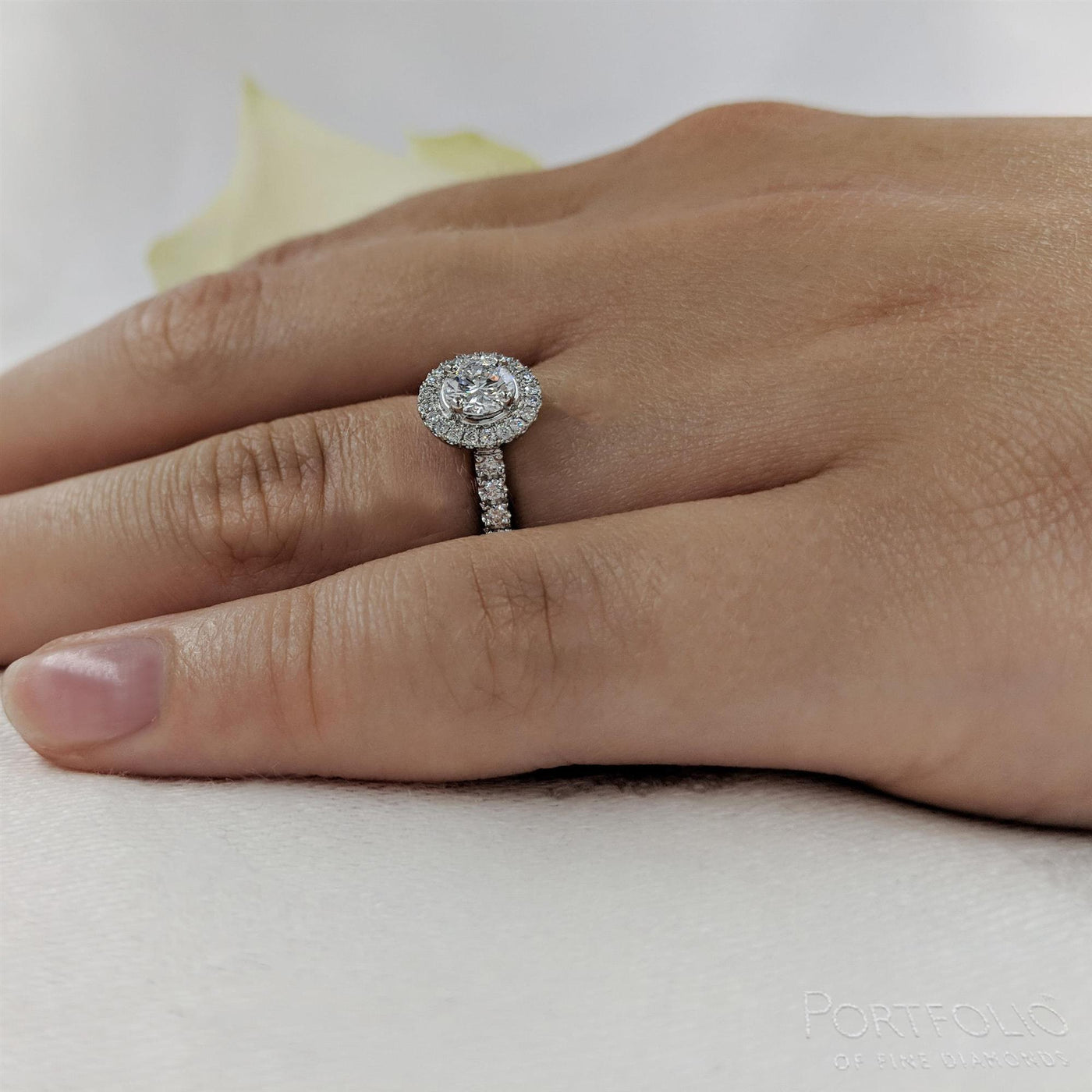 Cluster 0.30ct E VS2 Diamond Platinum Ring