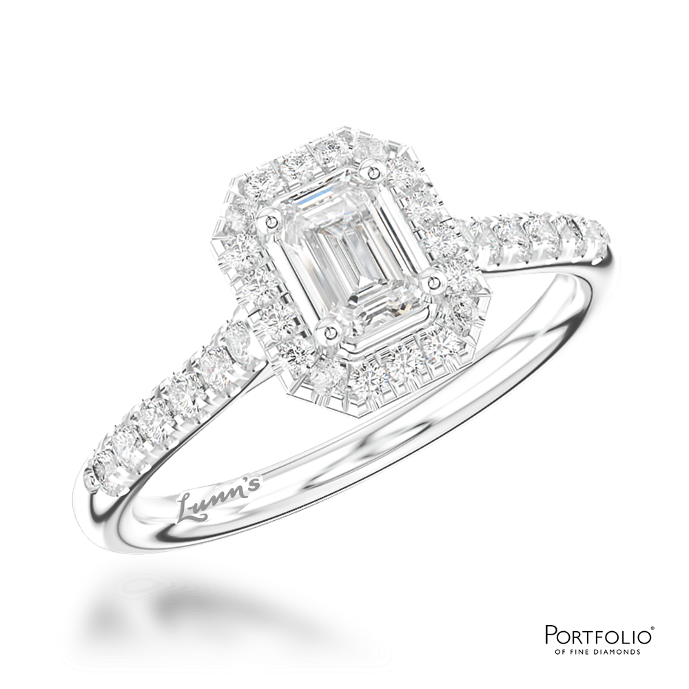 Cluster 0.20ct E VVS Diamond Platinum Ring