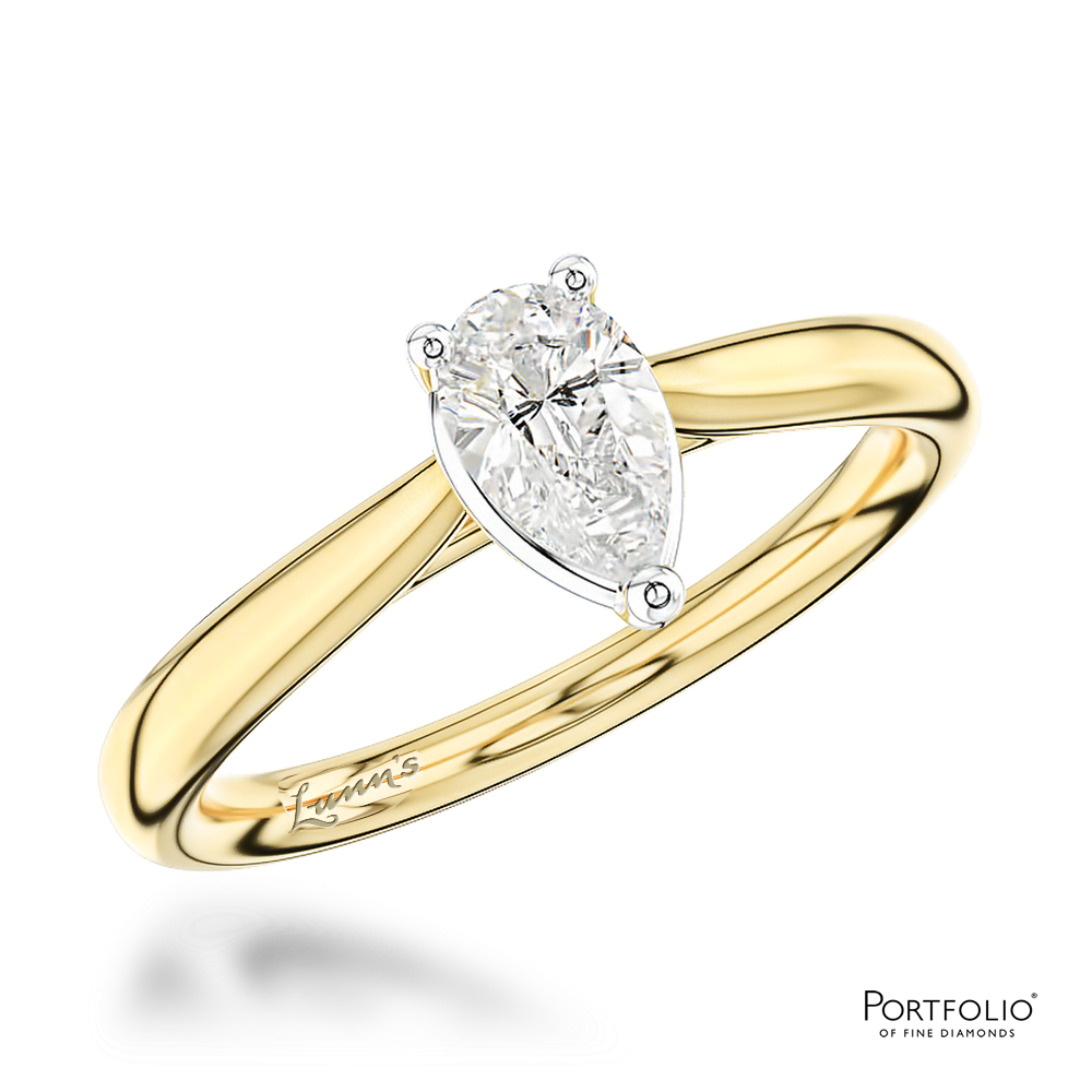Solitaire 0.40ct G VS2 Diamond Yellow Gold/Platinum Ring