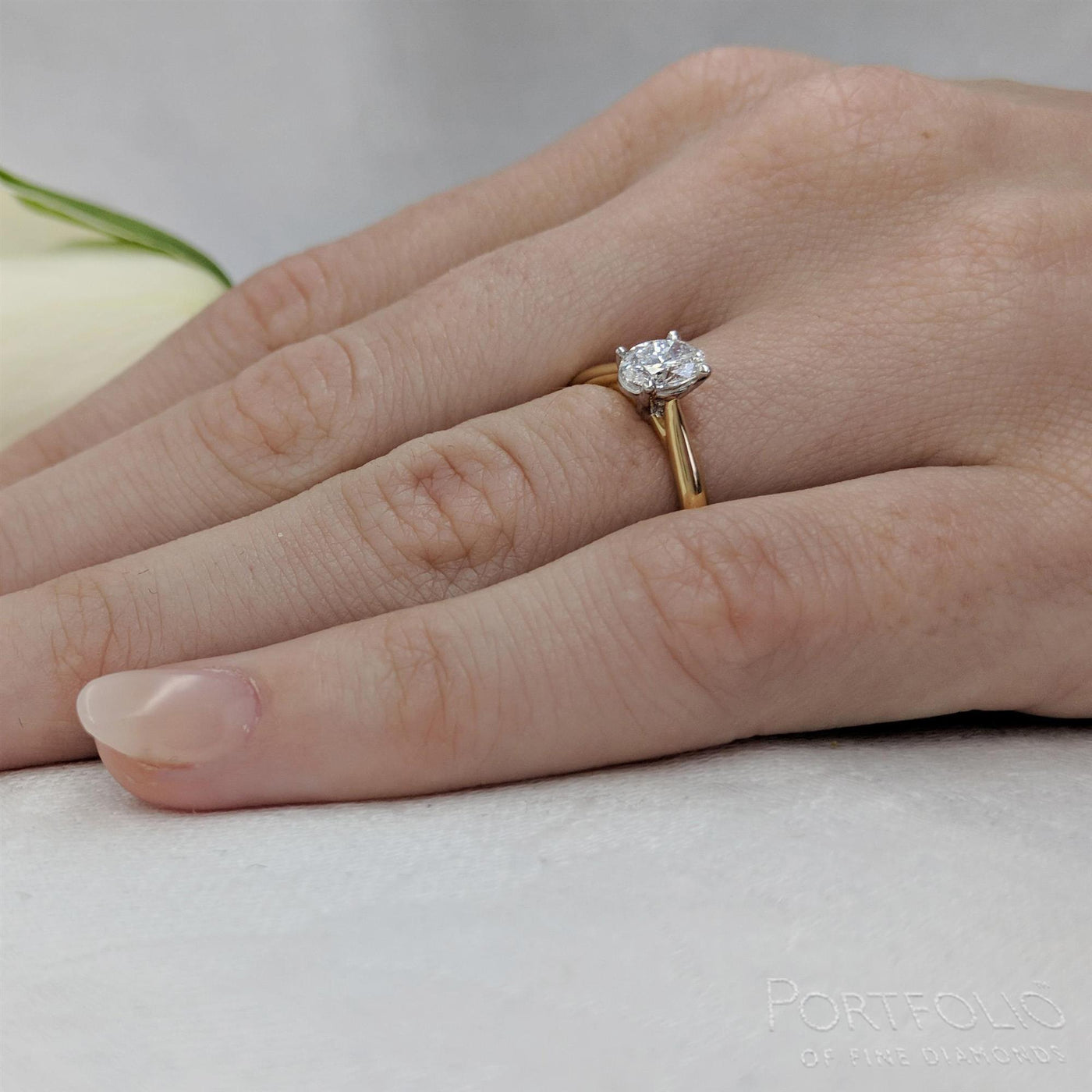 Solitaire 0.50ct G VS1 Diamond Yellow Gold/Platinum Ring