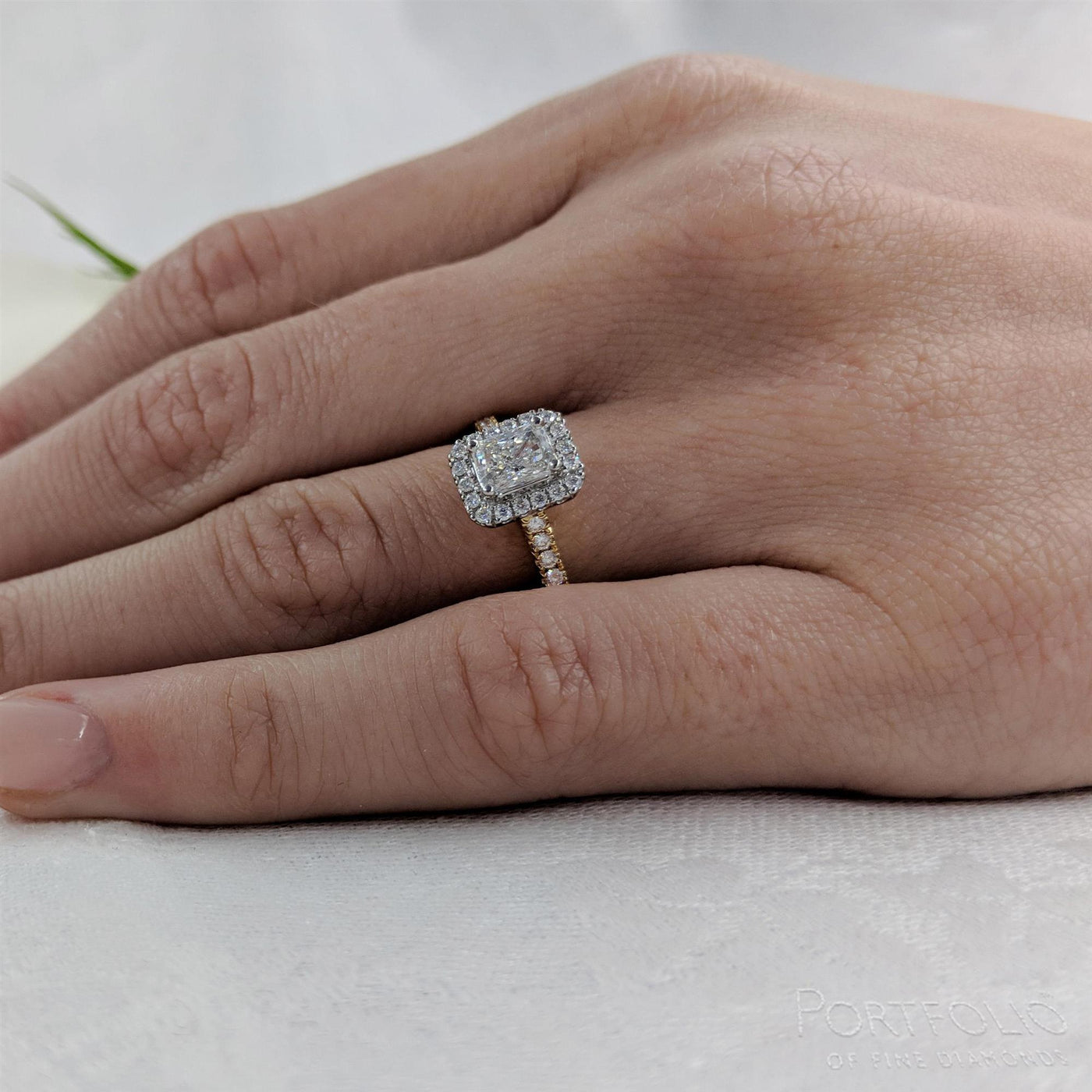 Cluster 0.50ct F VS1 Diamond Yellow Gold/Platinum Ring
