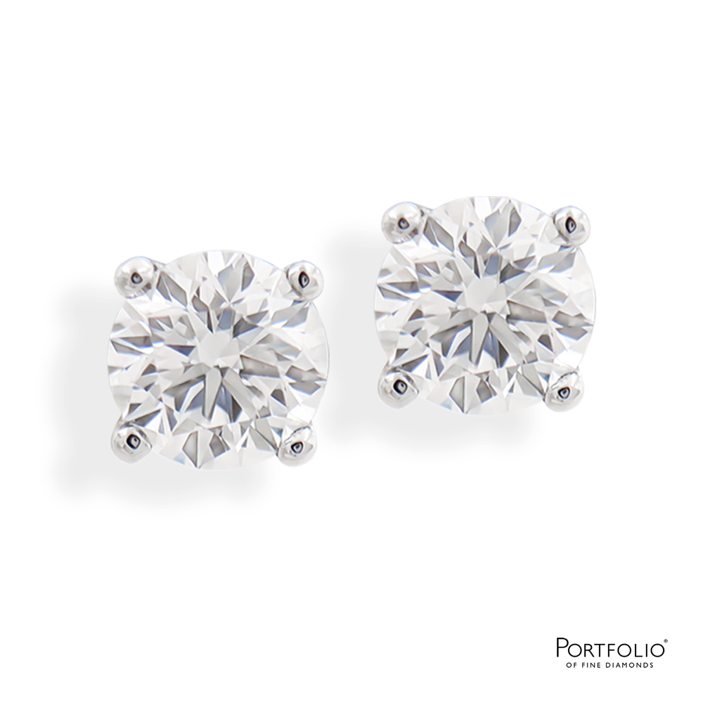 1.40ct G VS2 Diamond Platinum Earrings