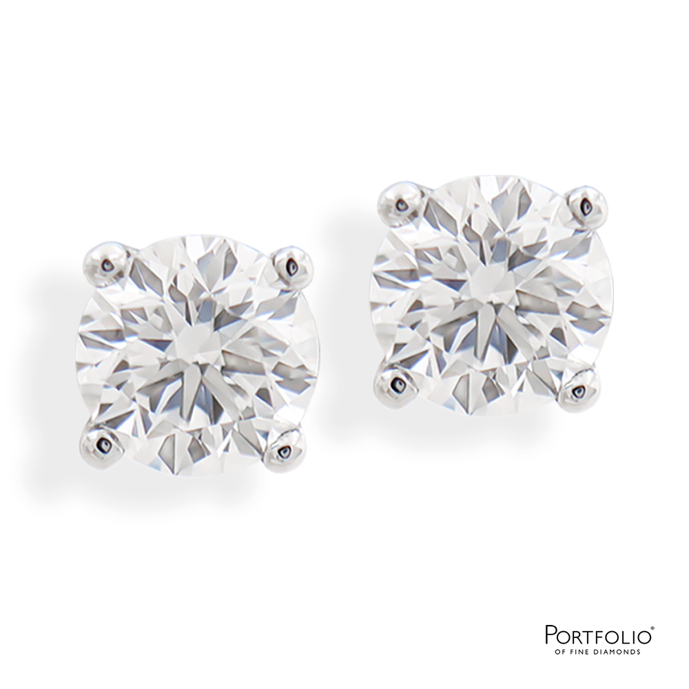 2.00ct G SI1 Diamond Platinum Earrings