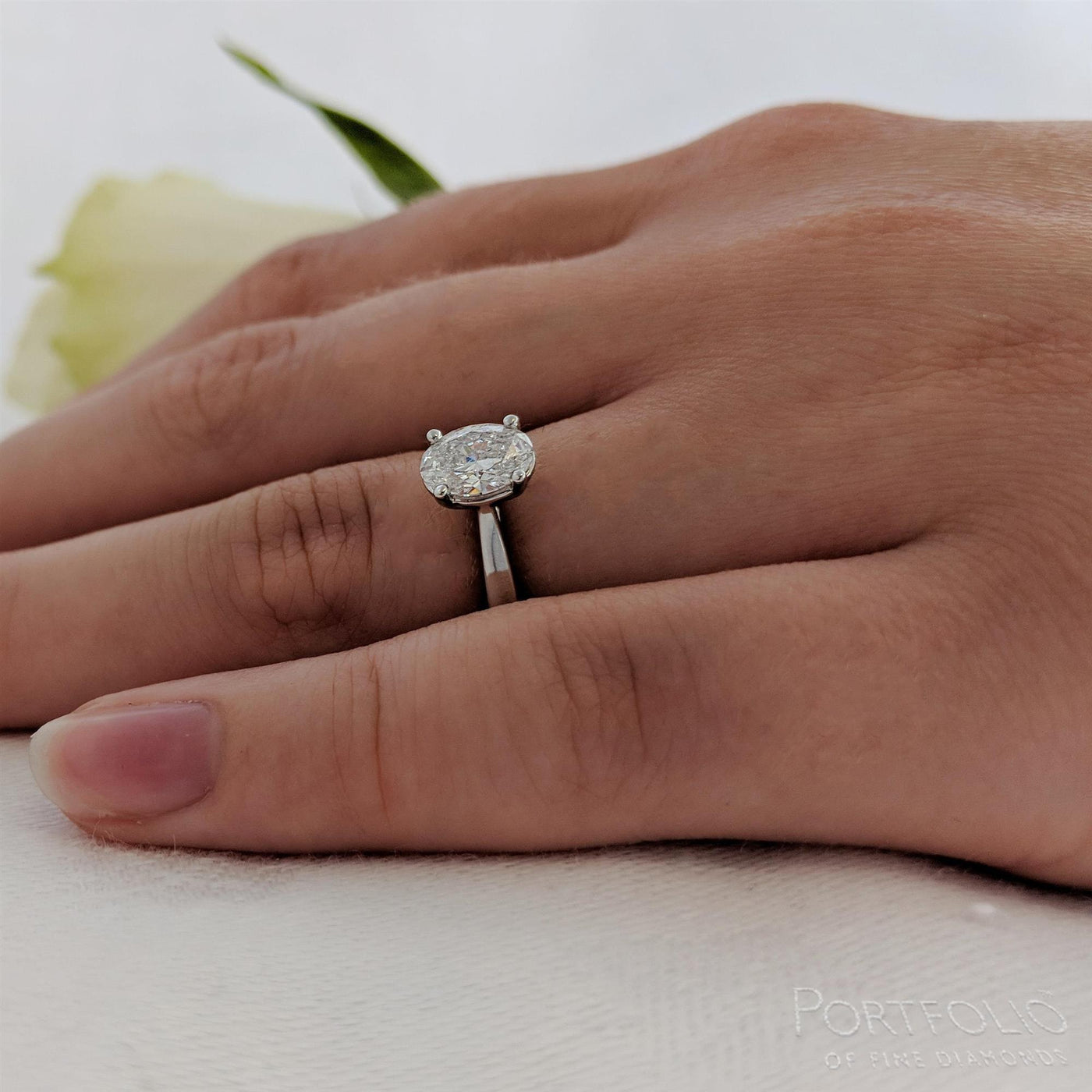 Solitaire 0.70ct F SI1 Diamond Platinum Ring