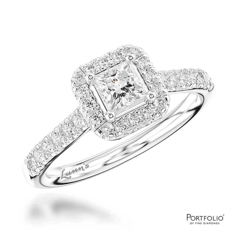 Cluster 0.31ct D VS1 Diamond Platinum Ring