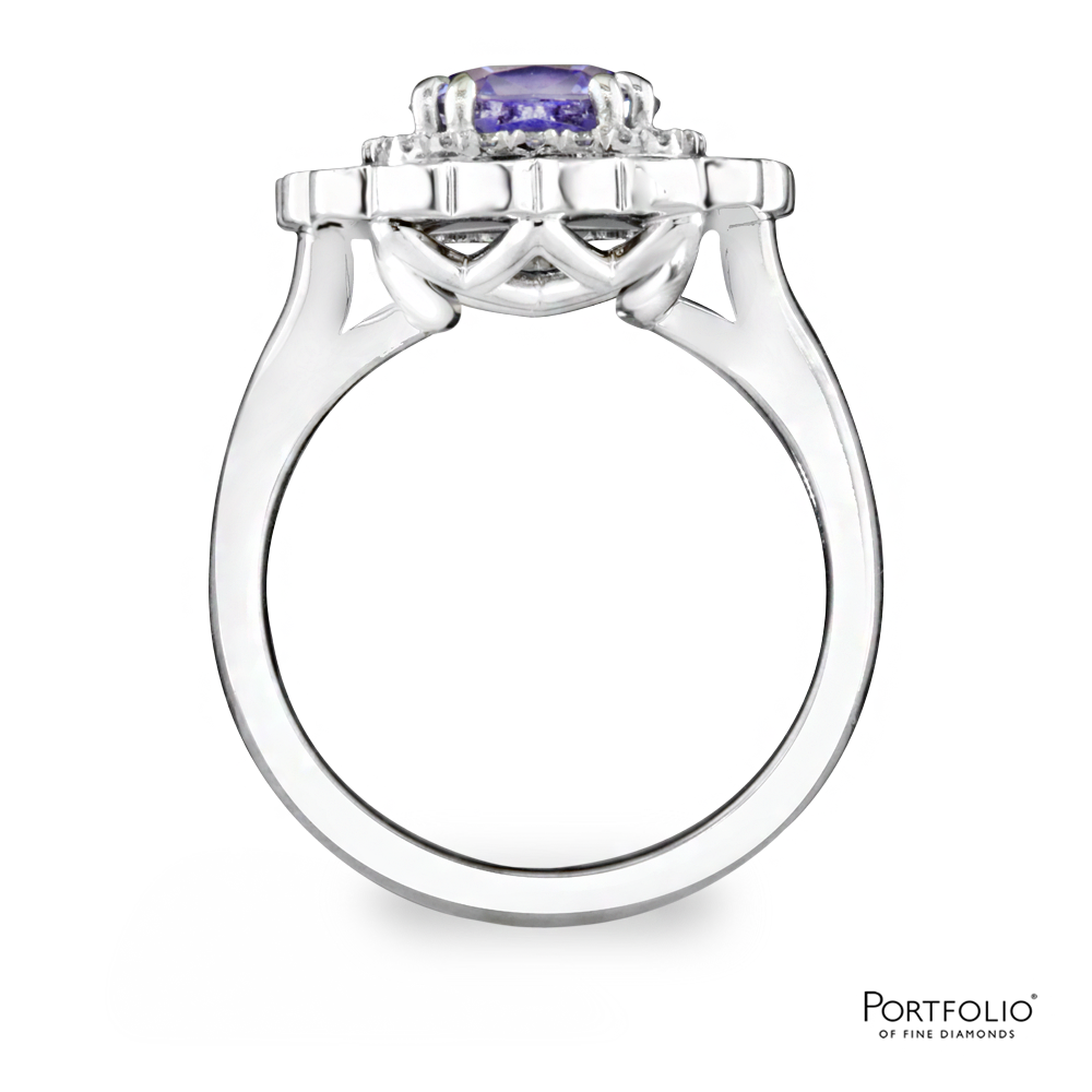 Cluster 2.14ct Tanzanite White Gold Ring