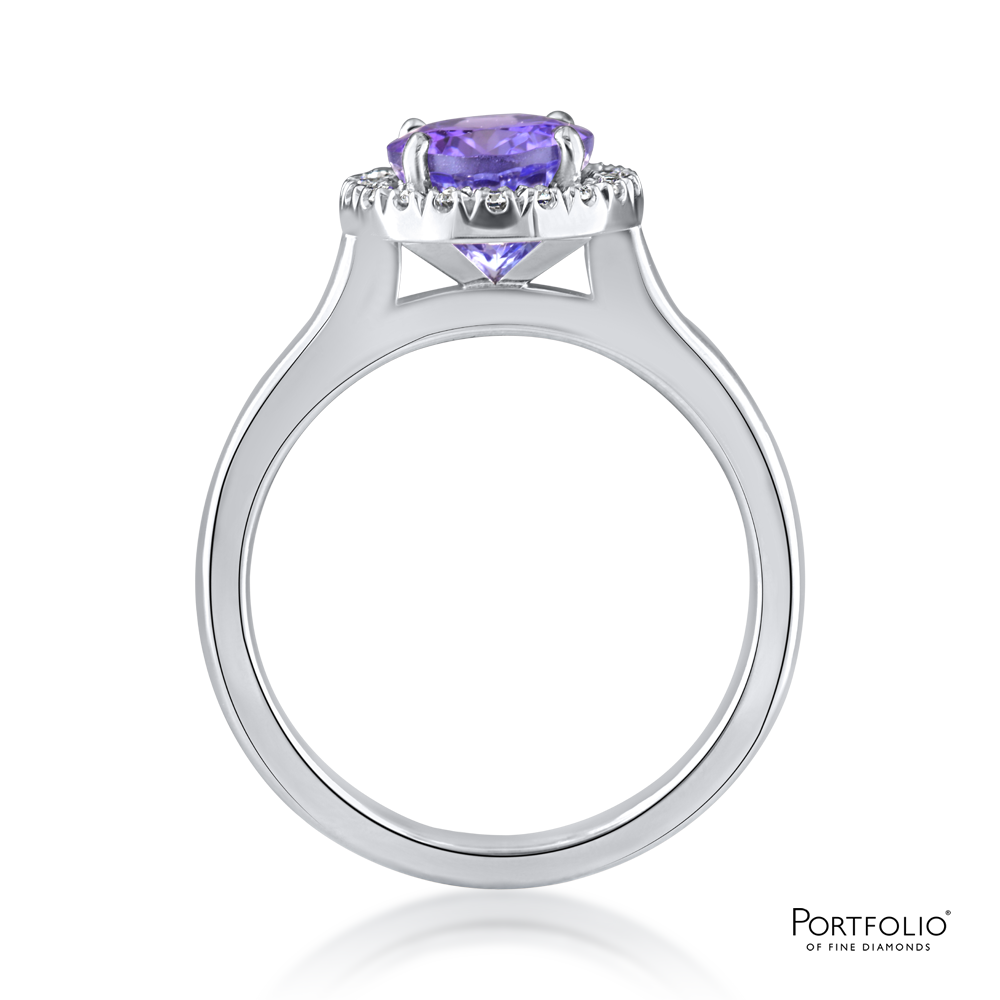 Cluster 2.29ct Tanzanite White Gold Ring