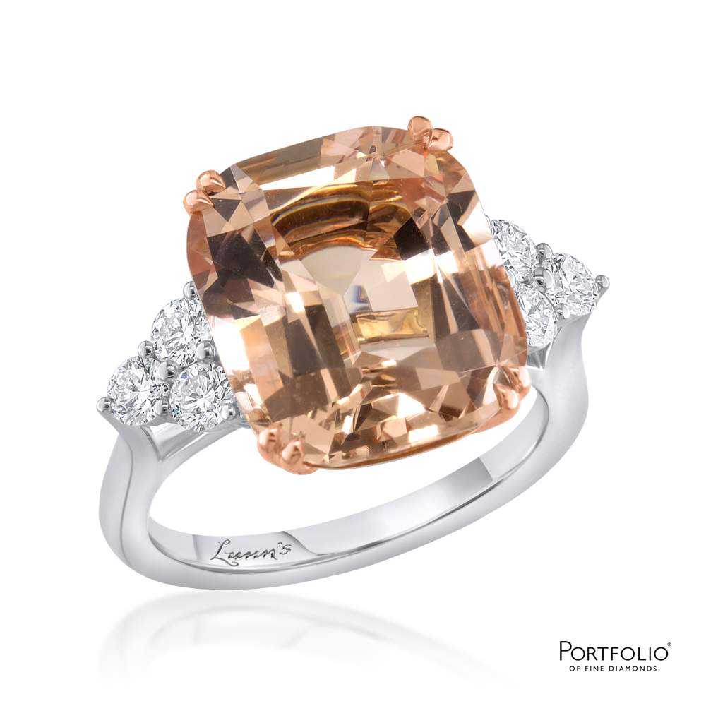 Dress Ring 8.36ct Morganite Platinum Ring