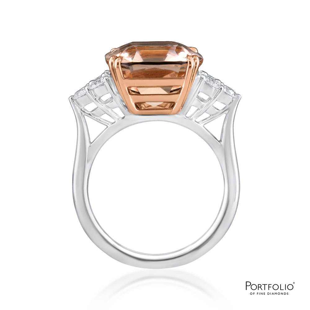 Dress Ring 8.36ct Morganite Platinum Ring