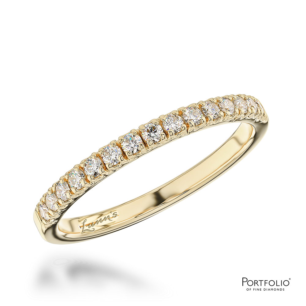 0.22ct Diamond Yellow Gold Wedding Ring