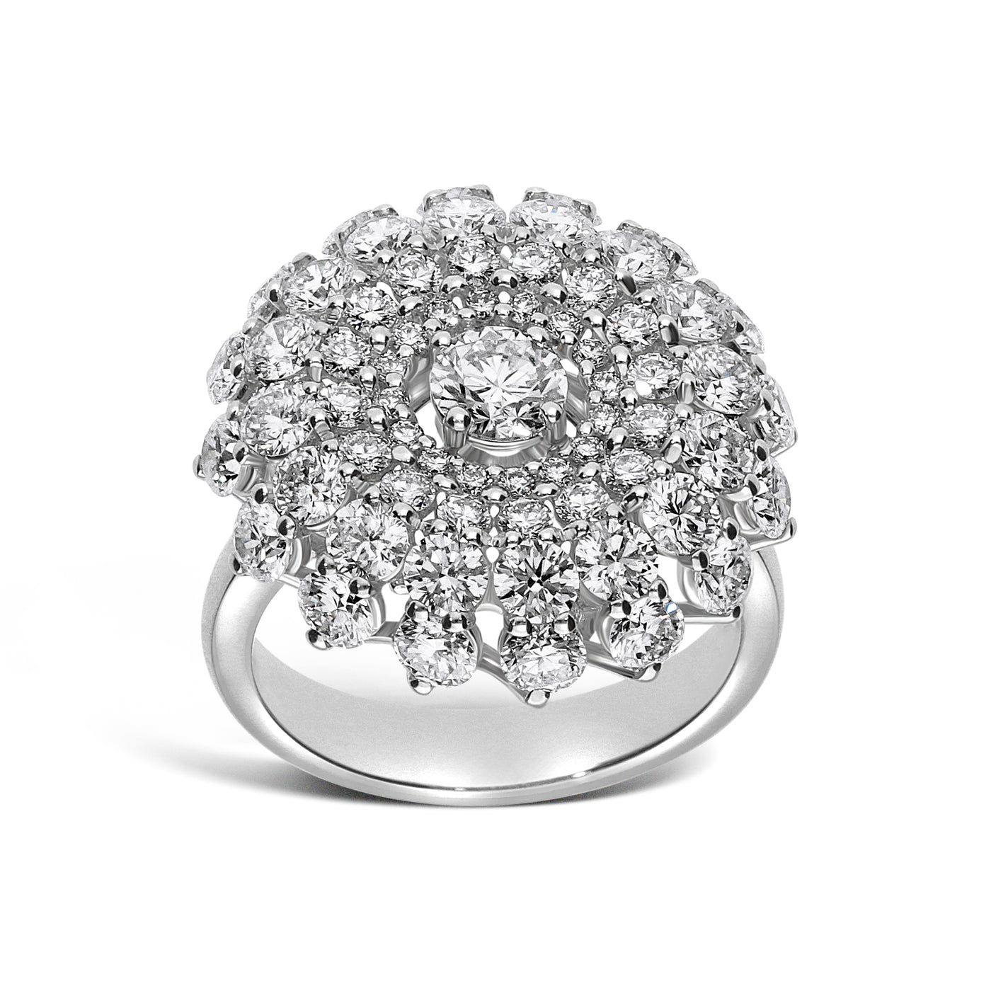 Cluster 3.86ct Diamond White Gold Ring