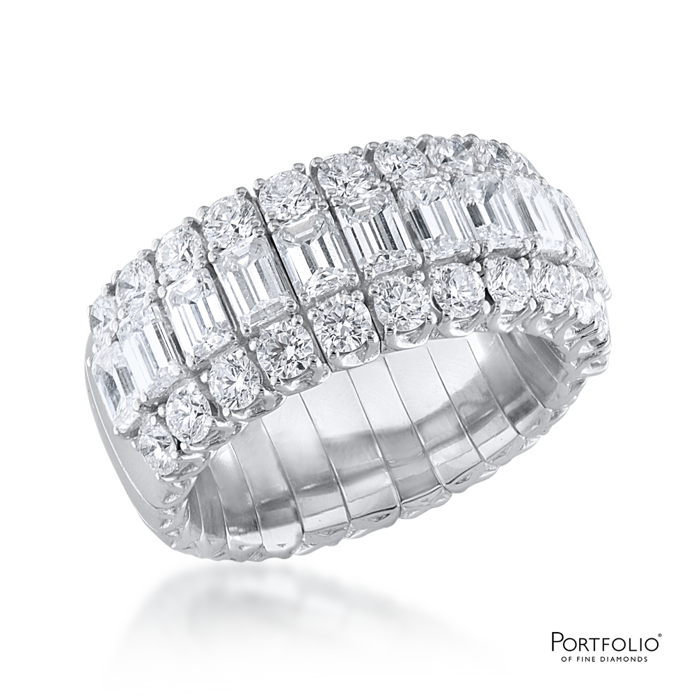 Diamond Expandable Ring 18ct White gold