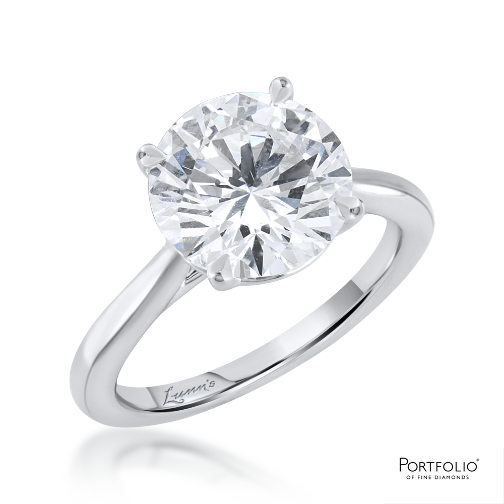 Solitaire 4.03ct H VS1 Diamond Platinum Ring