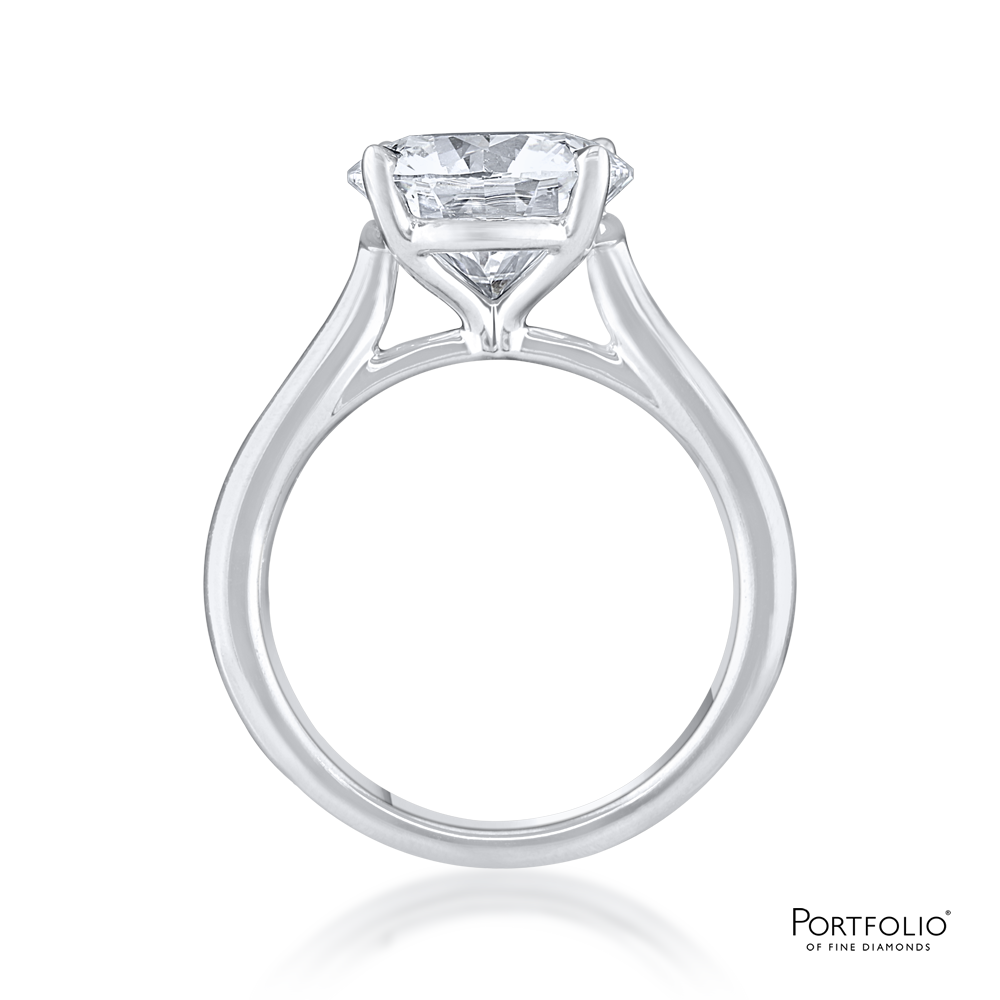 Solitaire 4.03ct H VS1 Diamond Platinum Ring