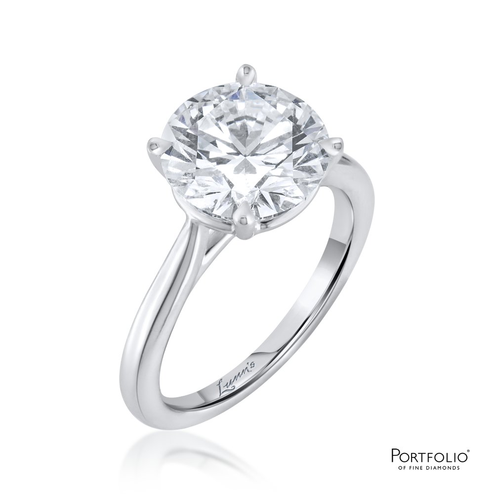 Solitaire 4.03ct H VS1 Diamond Platinum Ring