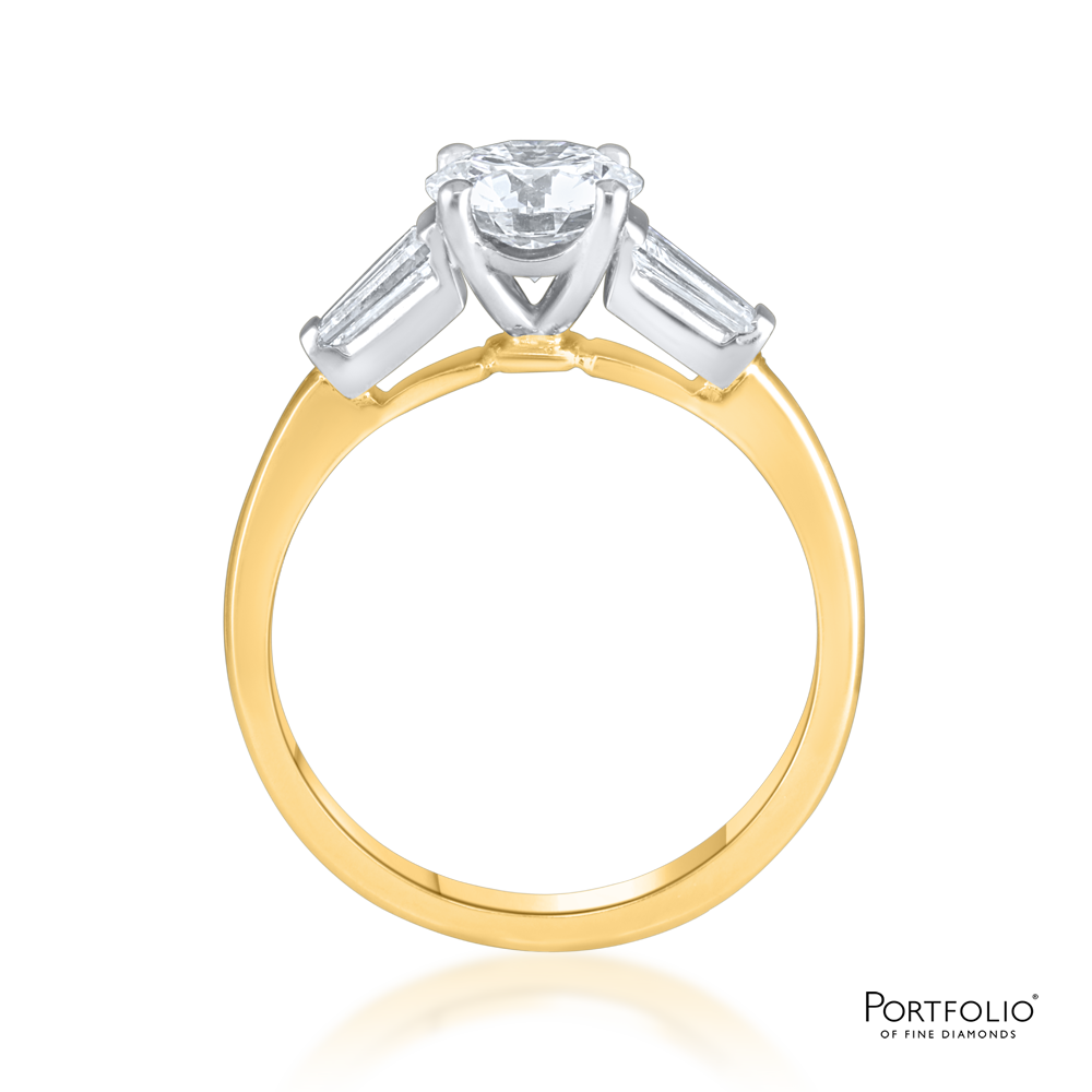 Solitaire 1.05ct D SI2 Diamond Yellow Gold Ring