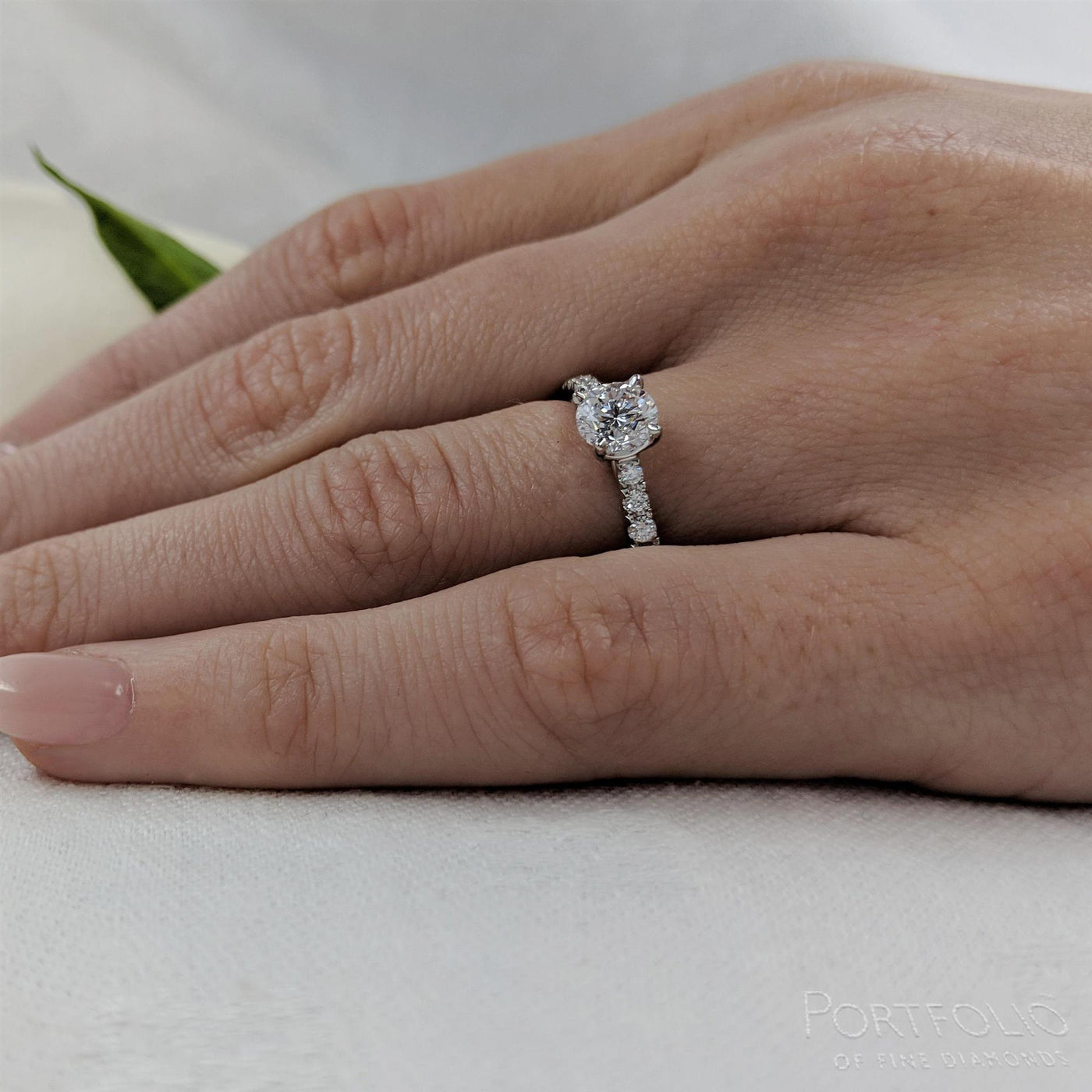 Solitaire 0.70ct F VS2 Diamond Platinum Ring