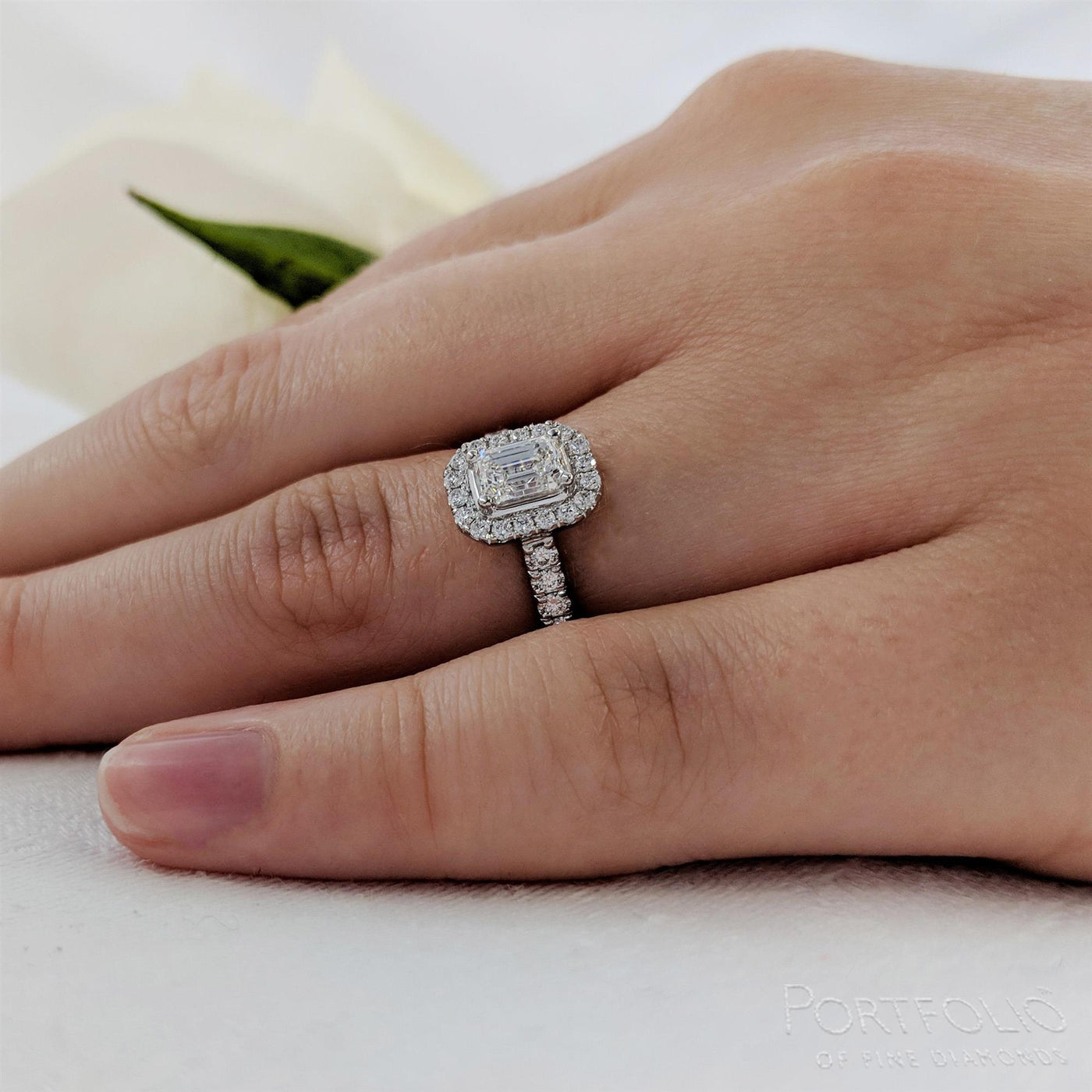 Cluster 0.56ct F VS1 Diamond Platinum Ring