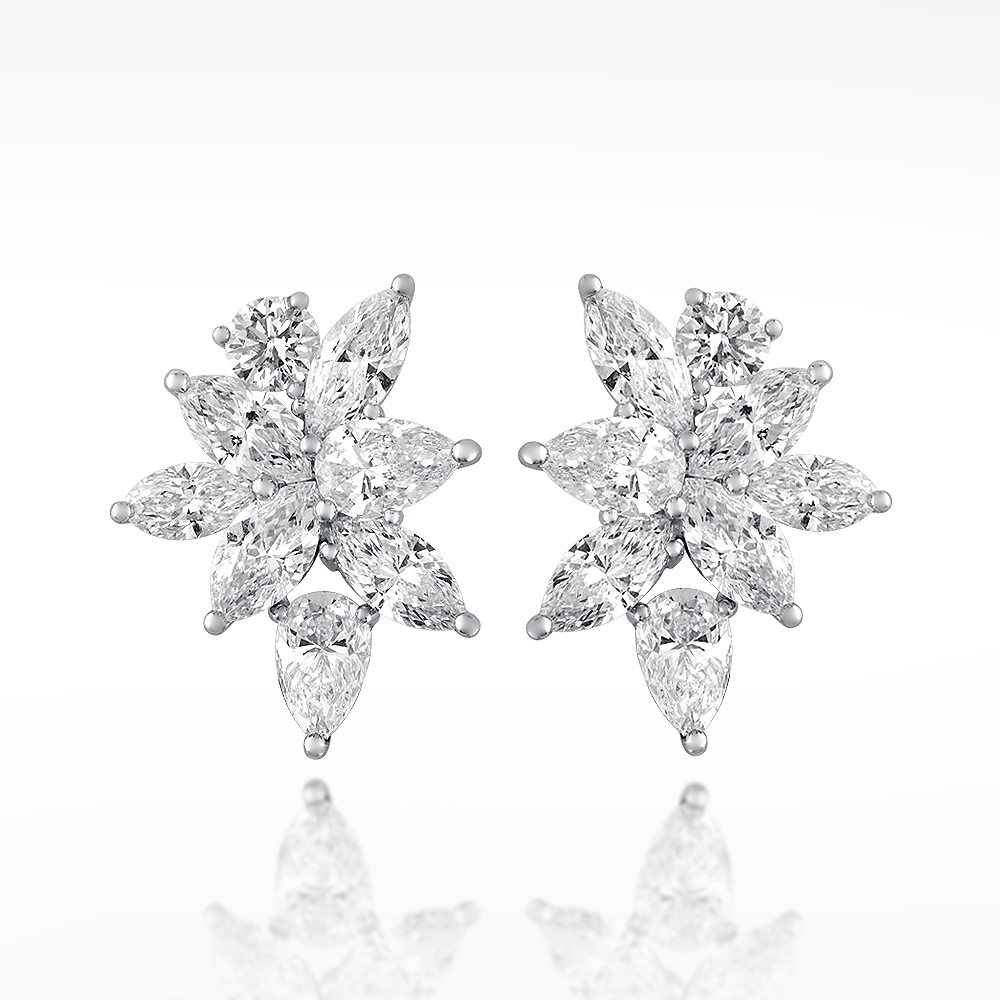 4.91ct Diamond Platinum Earrings