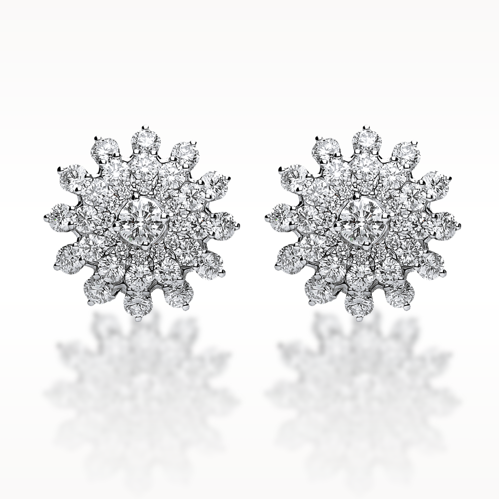 4.52ct Diamond White Gold Earrings