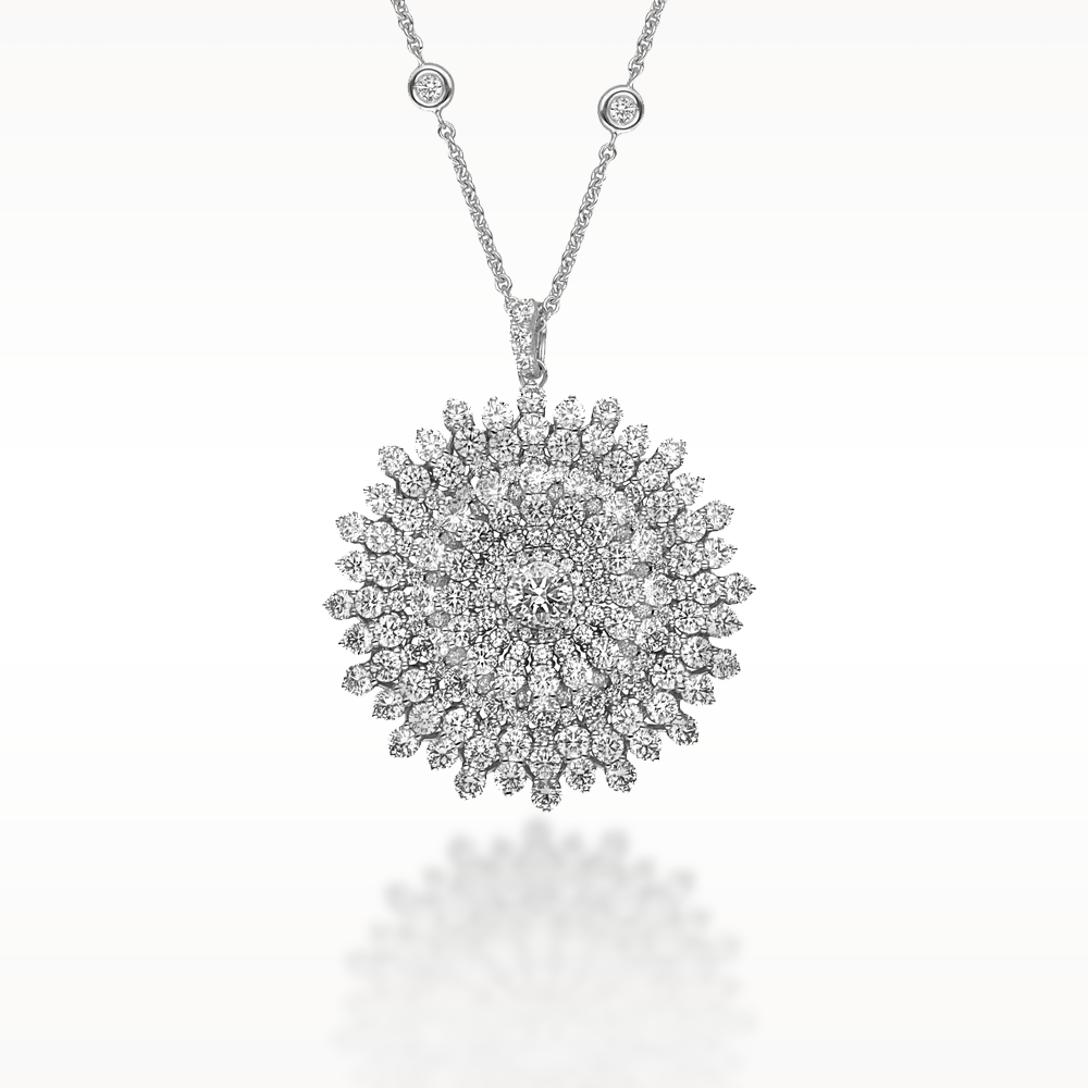 10.83ct Diamond White Gold Necklace