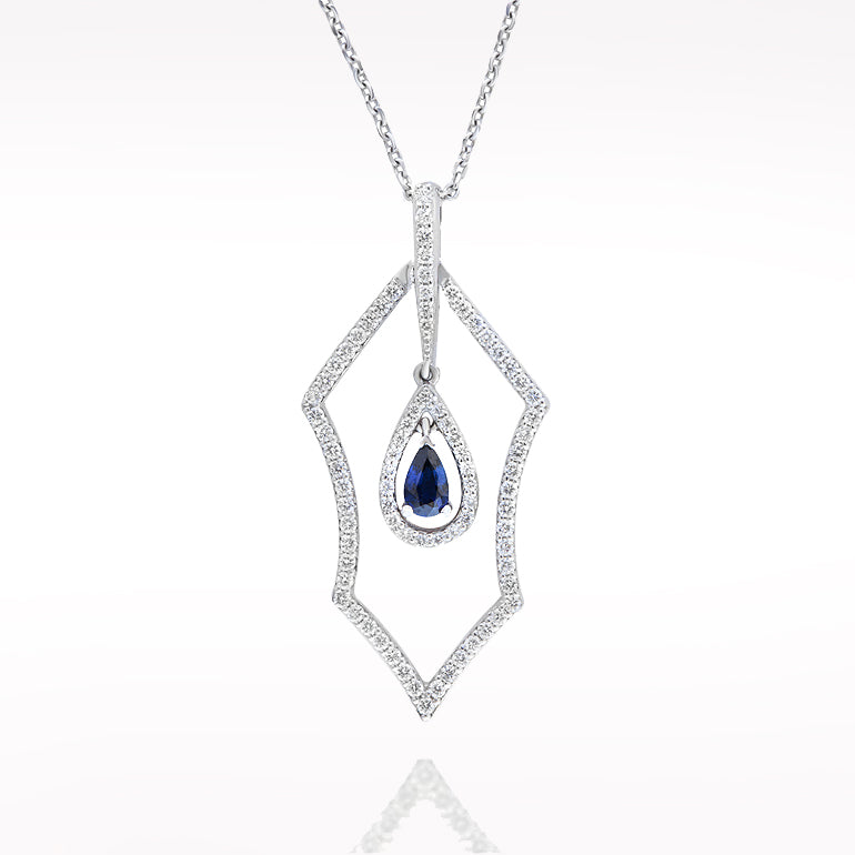 0.64ct F Diamond White Gold Pendant