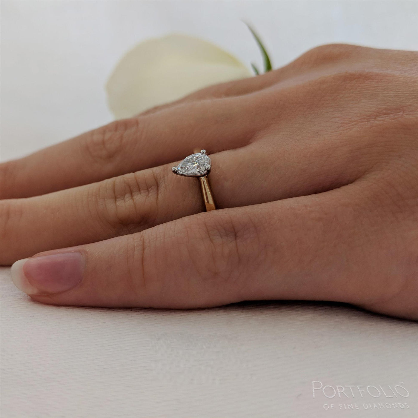 Solitaire 0.40ct G VS2 Diamond Yellow Gold/Platinum Ring