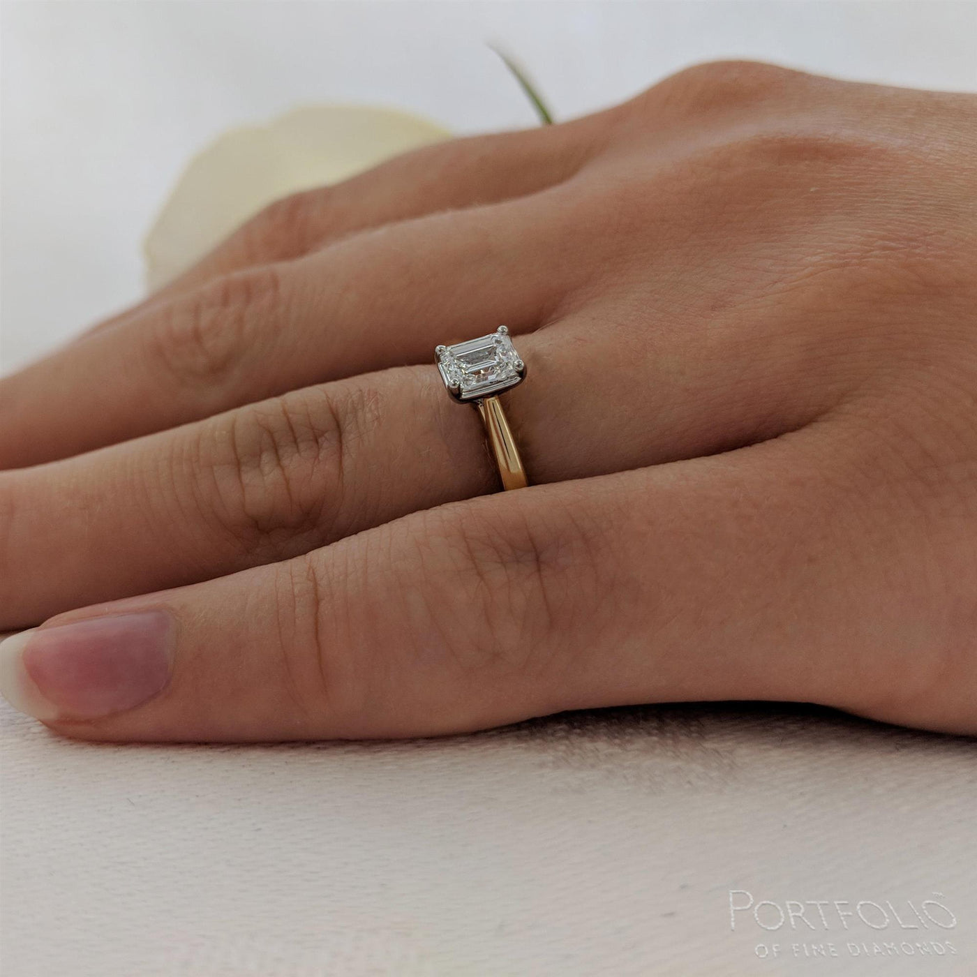 Solitaire 0.33ct E VS2 Diamond Yellow Gold/Platinum Ring