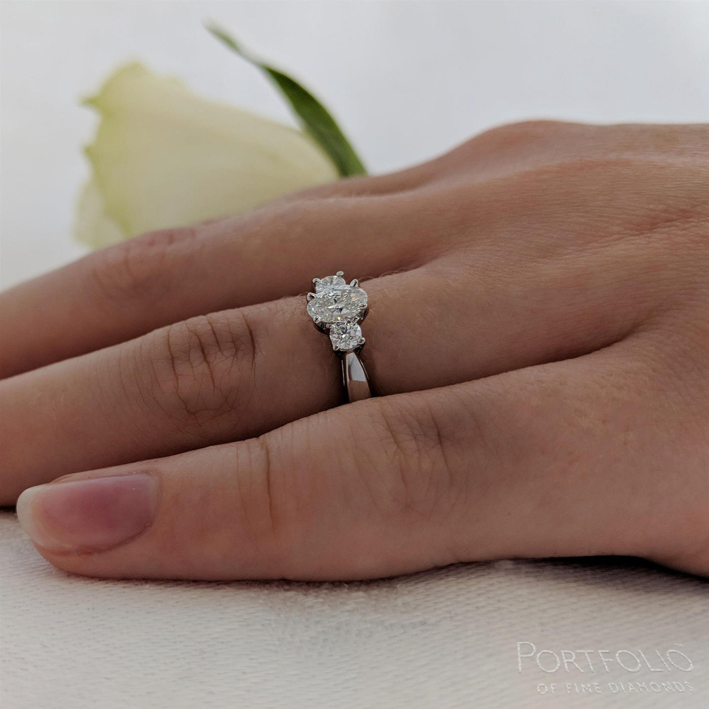 Three Stone 0.30ct E VS2 Diamond Platinum Ring