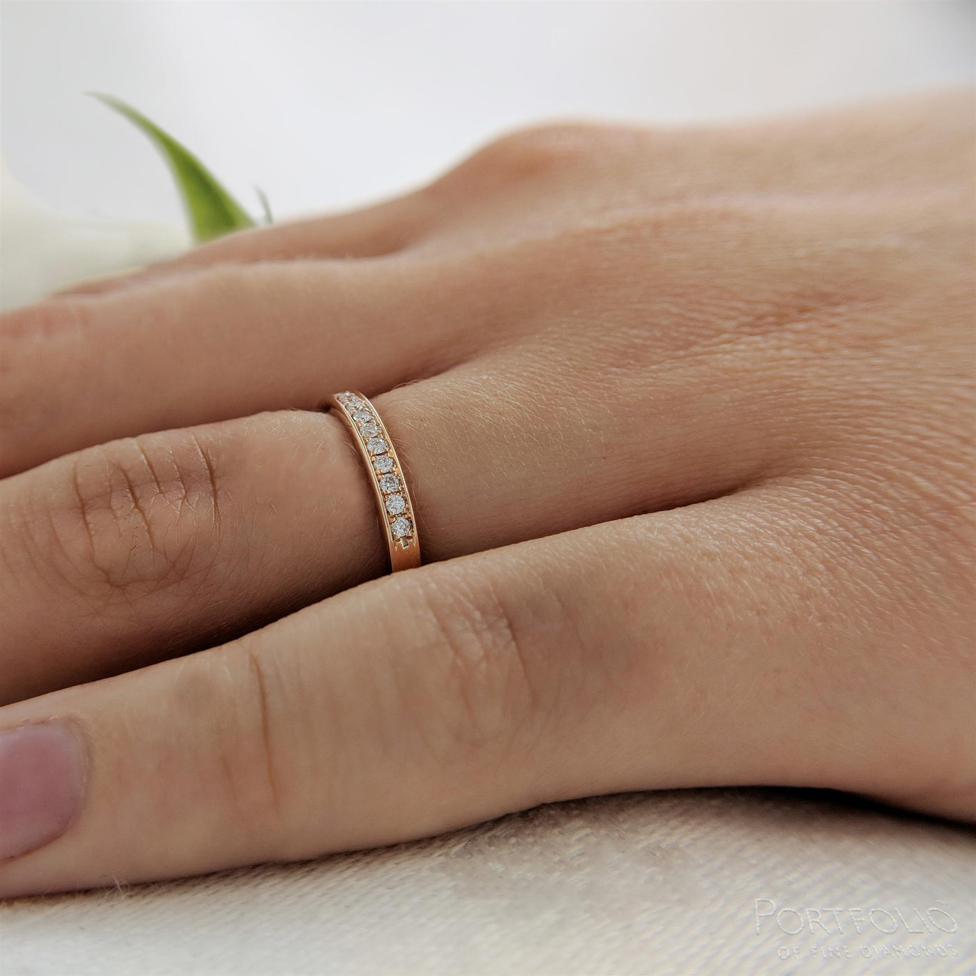 0.15ct Diamond Rose Gold Wedding Ring