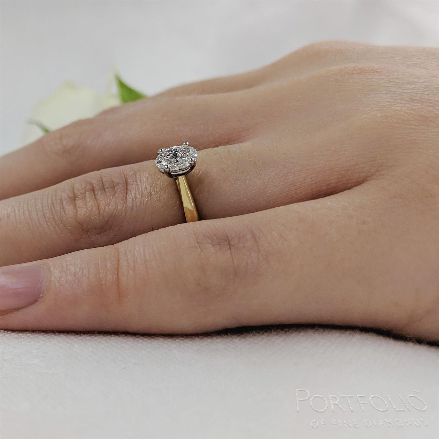 Solitaire 0.30ct D VS2 Diamond Yellow Gold/Platinum Ring