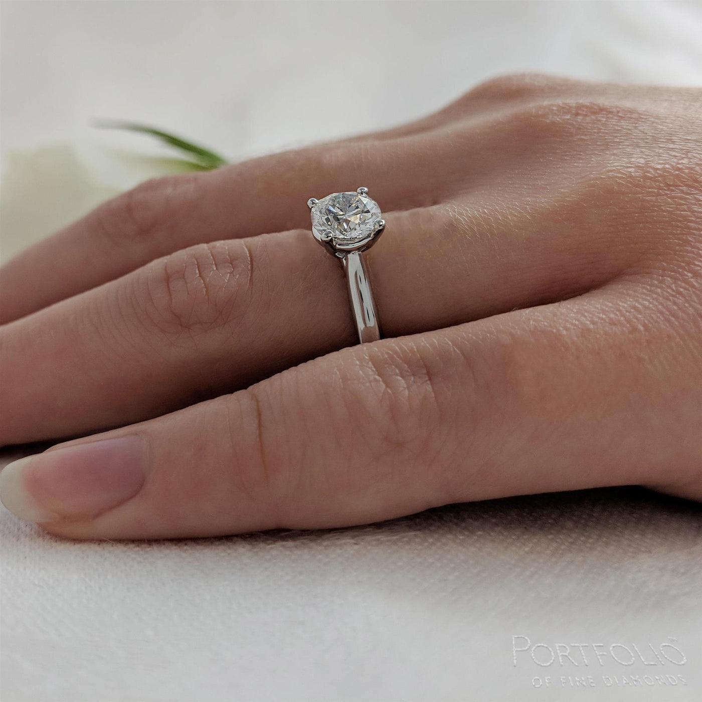 Solitaire 1.00ct F I1 Diamond Platinum Ring