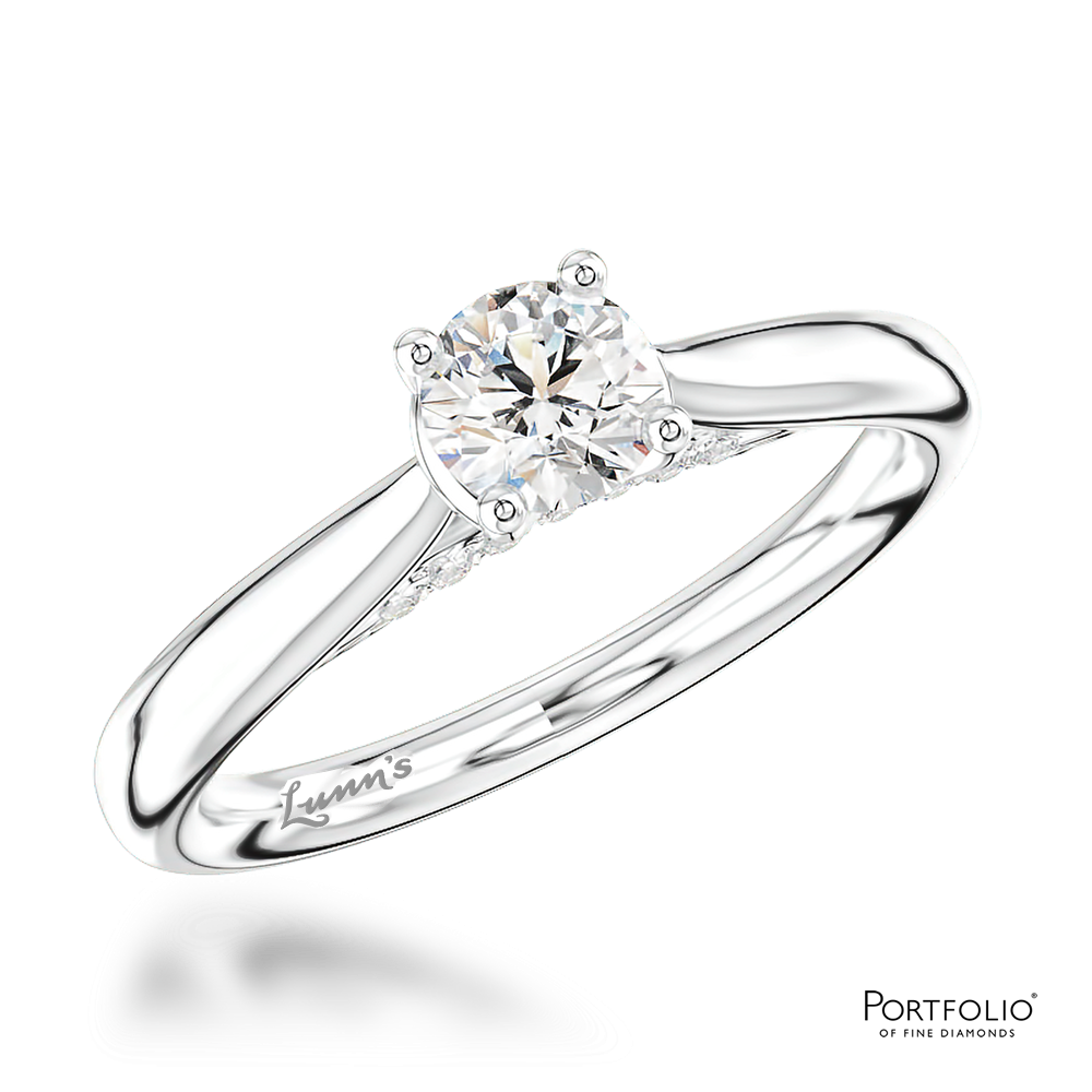 Solitaire 0.40ct F VS2 Diamond Platinum Ring