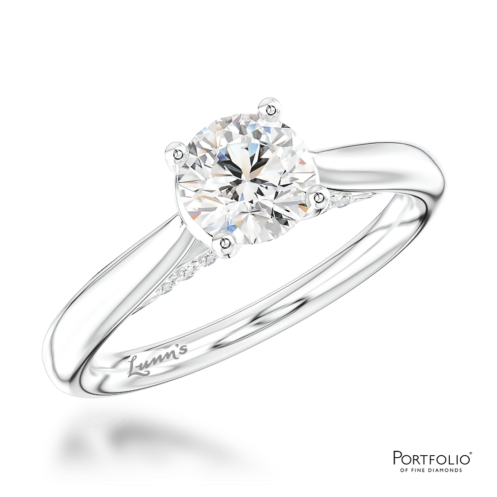 Solitaire 0.70ct F SI1 Diamond Platinum Ring