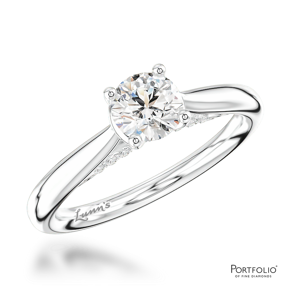Solitaire 0.50ct F SI1 Diamond Platinum Ring